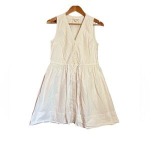 Gap white sleeveless dress with drawstring waist‎